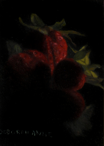 Strawberries in the shadows