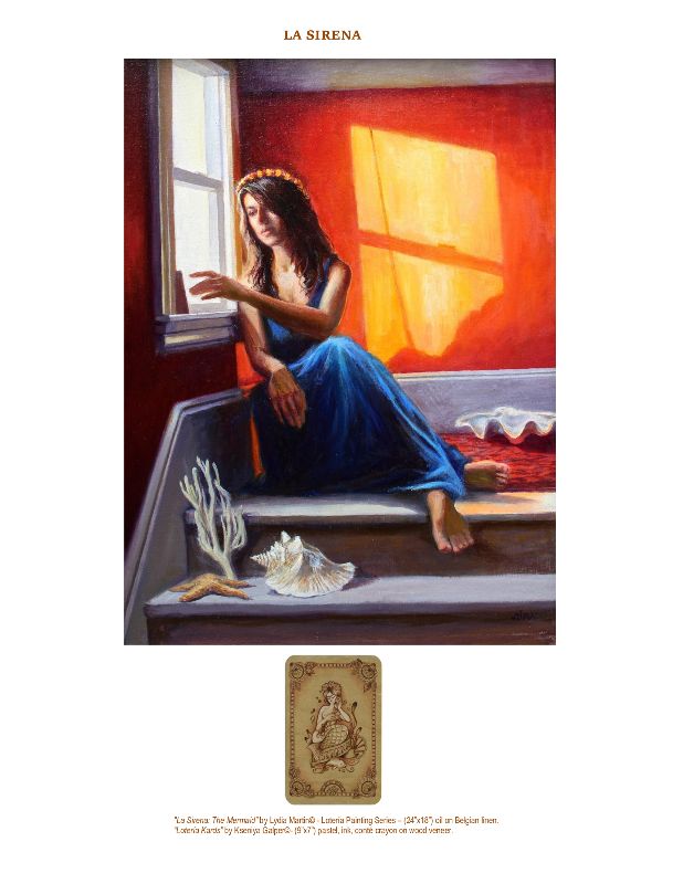 La Sirena-­‐The Mermaid -  (Lotería Painting Series)