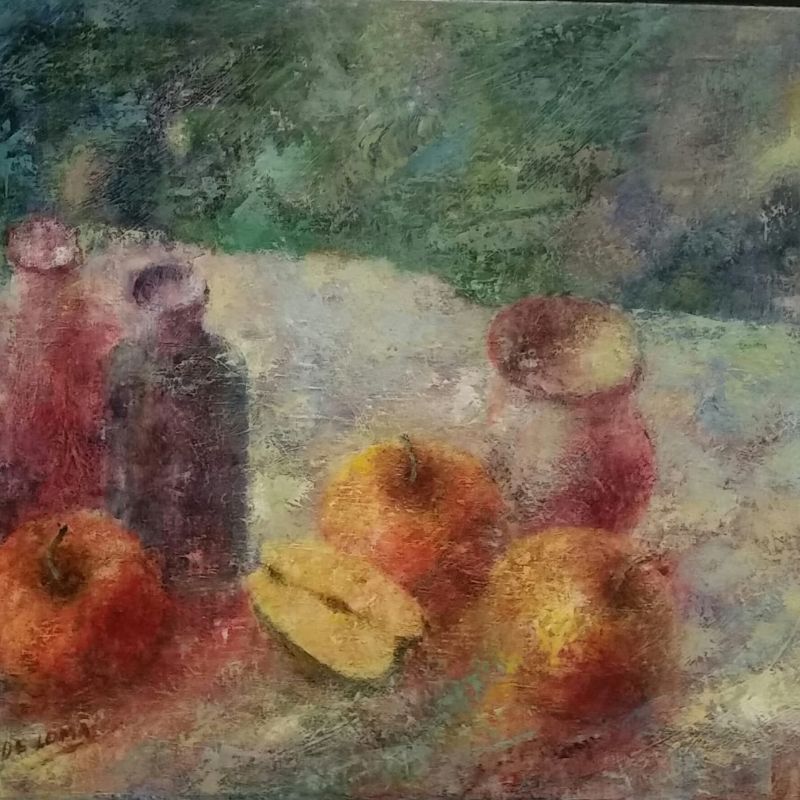 Dolores  de Loma - Bodegón con manzanas