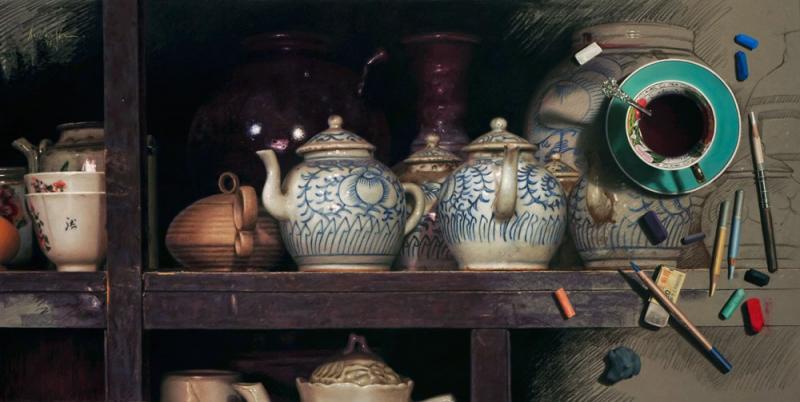 Painting Old Chinese Pottery